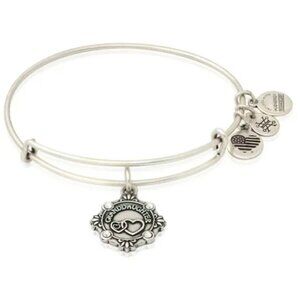 NWT Alex and Ani Because I Love You Granddaughter Bangle Silver Finish